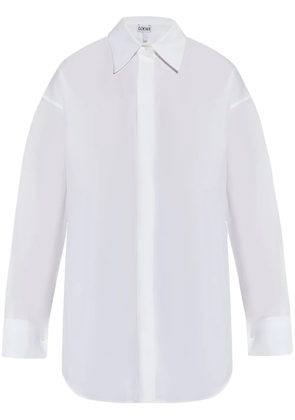 LOEWE draped cotton shirt - White