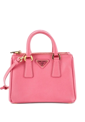 Prada Pre-Owned Galleria Double Zip Tote Saffiano Leather Mini crossbody bag - Pink