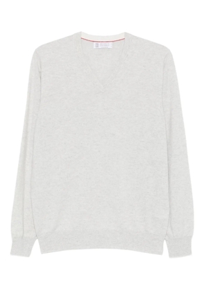 Brunello Cucinelli V-neck cashmere sweater - Grey