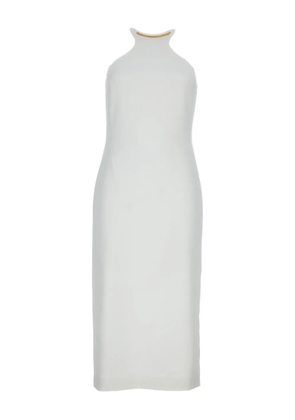Elisabetta Franchi crewneck metal detail dress - White