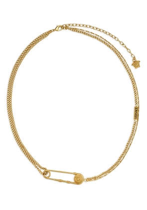 Versace logo-engraved necklace - Gold