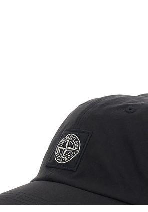 Stone Island logo-patch baseball cap - Black