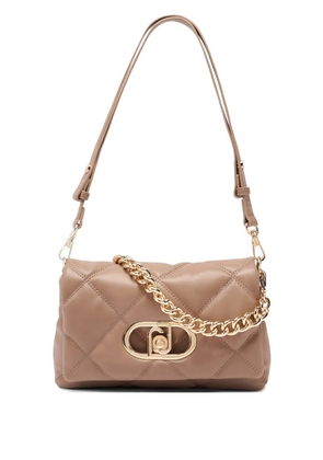 LIU JO LaPuffy quilted metal logo shoulder bag - Neutrals