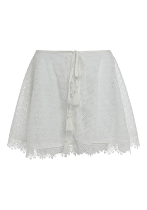Waimari lace tie sarong - White