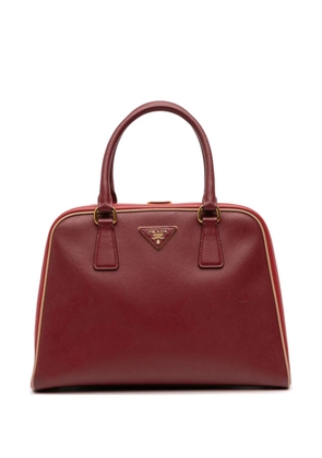 Prada Pre-Owned 2000-2025 Saffiano Lux Pyramid Frame Top Handle Bag handbag - Red