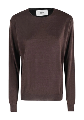 SOLOTRE colour-block sweater - Brown