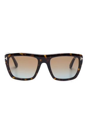 TOM FORD Eyewear Alberto tortoiseshell-effect sunglasses - Brown