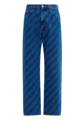 Marni diagonal-stripes jeans - Blue
