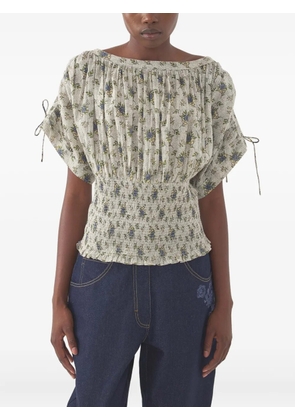 Antik Batik floral-print blouse - Grey