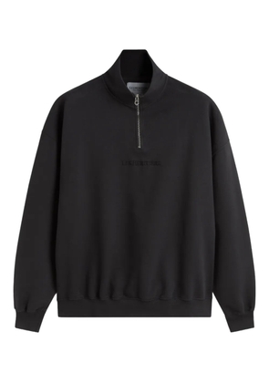 LES HÉRITIERS logo quarter zip sweatshirt - Black