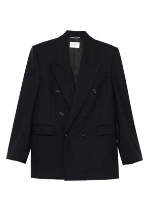 Saint Laurent double-breasted wool blazer - Blue