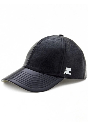 Courrèges logo-patch cap - Black
