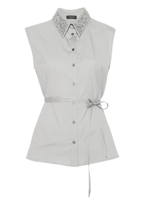 Fabiana Filippi bead-embellished blouse - Grey