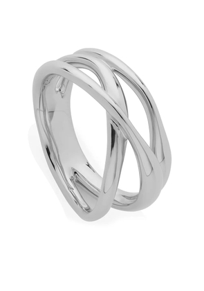 Monica Vinader Nura cross over ring - Silver