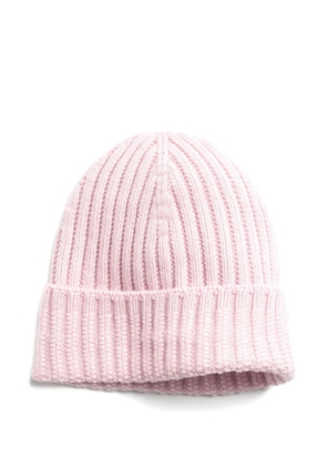 Barrie ribbed cashmere beanie - Pink