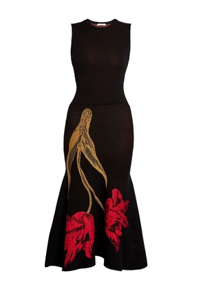 ERDEM sleeveless knitted midi dress - Black