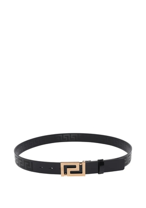 Versace Greca buckle leather belt - Black