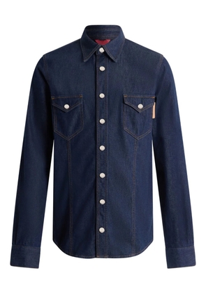Bally chest pocket denim shirt - Blue