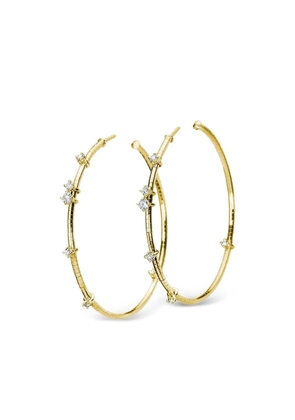 Mattia Cielo 18K yellow gold Rugiada diamonds hoop earrings