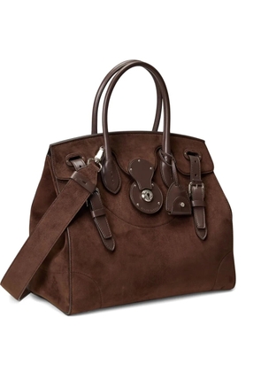 Ralph Lauren Collection buckle-detail suede tote bag - Brown