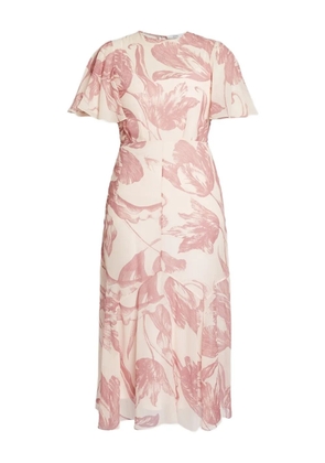 ERDEM floral-print midi dress - Neutrals