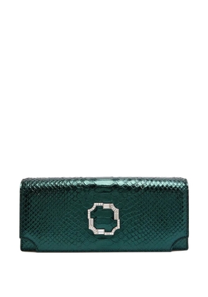 Malone Souliers Vivien leather clutch bag - Green
