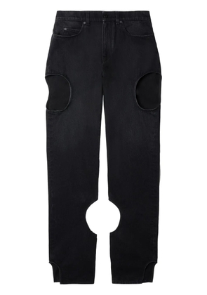 Off-White Meteor cut-out straight-leg jeans - Black