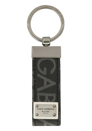Dolce & Gabbana logo jacquard keyring - Black