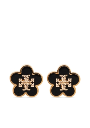 Tory Burch logo-engraved earrings - Black
