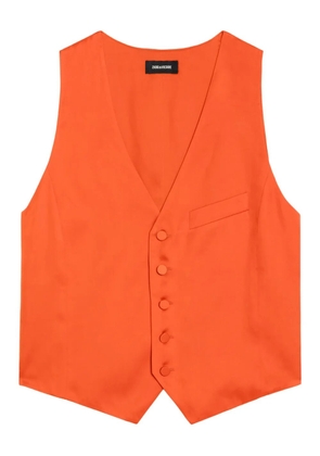 Zadig&Voltaire Emaus V-neck waistcoat - Orange