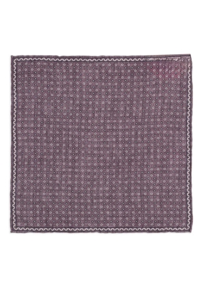 Brunello Cucinelli geometric-pattern pocket square - Purple