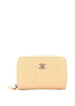 CHANEL Pre-Owned CC Zip Coin Purse Quilted Caviar Small pouch - Neutrals