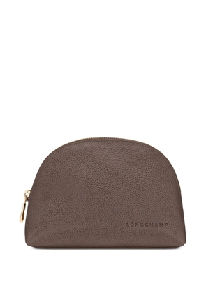 Longchamp Le Foulonné logo-debossed make up bag - Brown