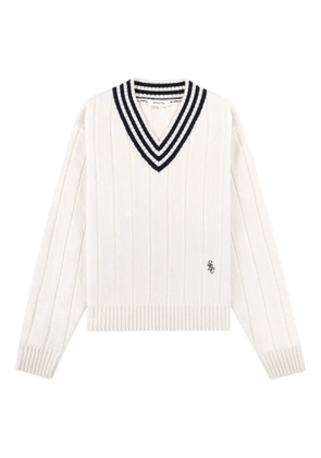Sporty & Rich V-neck striped jumper - Neutrals