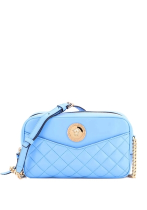 Versace Pre-Owned Medusa Icon Front Slip Pocket Camera Bag Quilted Leather Medium crossbody bag - Blue