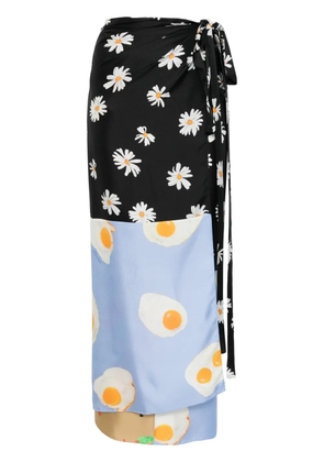 Moschino colour-block maxi skirt - Black