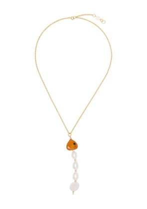 Sandralexandra Carpa Fish pearl chain necklace - Gold
