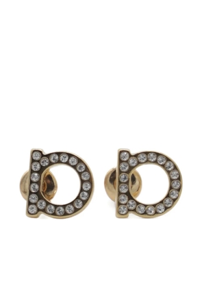 Ferragamo Gancini crystal-embellished earrings - Gold