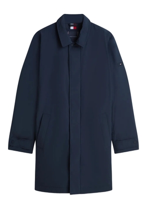 Tommy Hilfiger concealed-fastening collared coat - Blue
