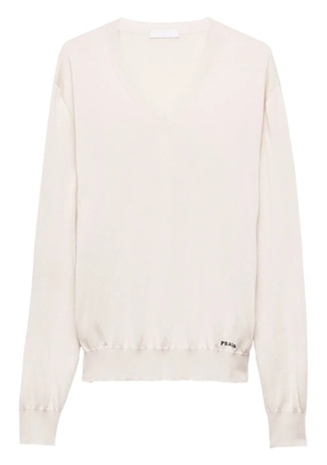 Prada V-neck sweater - Neutrals