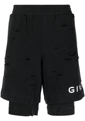 Givenchy logo-print track shorts - Black