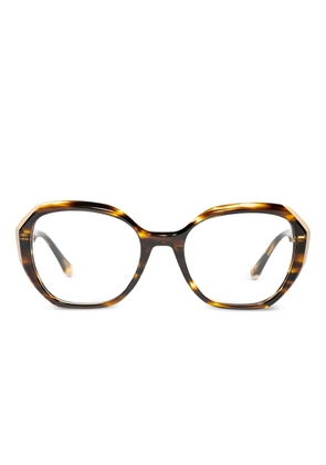 Xavier Garcia Design round-frame glasses - Brown