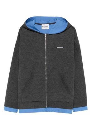 Miu Miu zip-up hoodie - Grey
