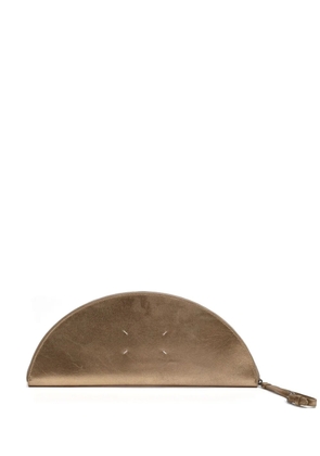 Maison Margiela Halfmoon metallic clutch bag - Brown