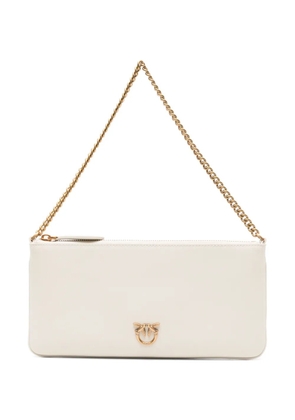 PINKO Flat Classic Love Simply shoulder bag - White