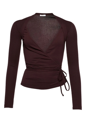 ERES Charlotte wrap top - Brown