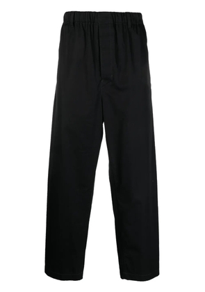 LEMAIRE elasticated-waist wide-leg trousers - Black
