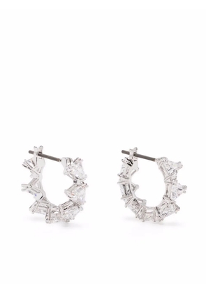 Swarovski Matrix mini hoop earrings - White