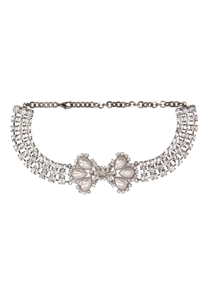 Alessandra Rich faux-pearl necklace - Silver
