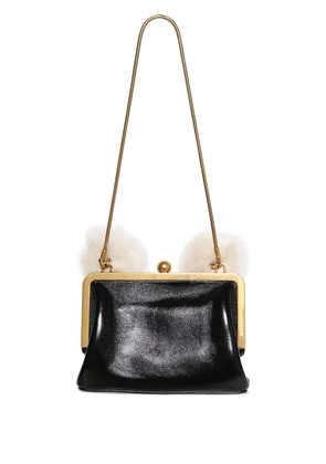 KHAITE small Lilith shearling-strap shoulder bag - Black